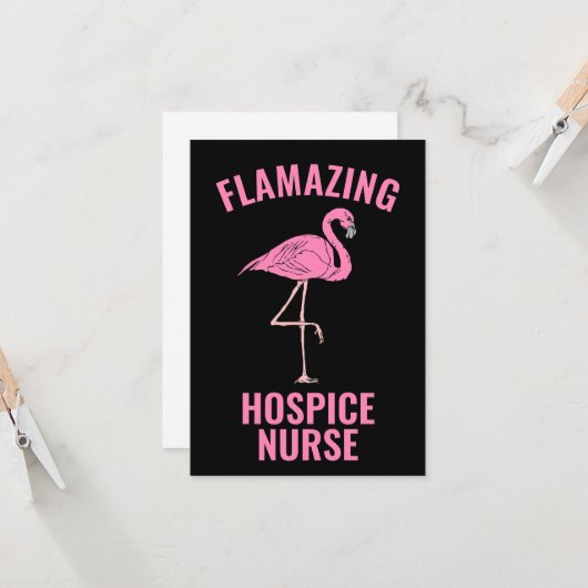 Carte de infirmière en soins palliatifs Flamazing (Devant/Arrière en situation)