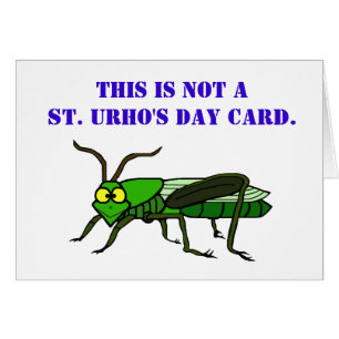 Carte de intimidation de sauterelle de jour de St