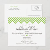 Carte de invitation au dîner de répétition Chevron (Devant / Derrière)