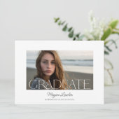 Carte de invitation de fête de fin d'études chic e (Debout devant)