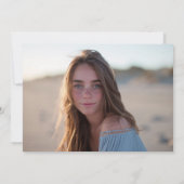 Carte de invitation de fête de fin d'études chic e (Dos)