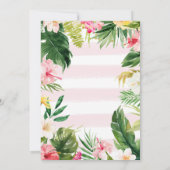 Carte de Invitation de la partie Flamant rose de d (Dos)