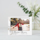 Carte de invitation de mariage aquarelle en forme  (Debout devant)