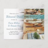 Carte de invitation élégante pour le dîner de répé (Devant)