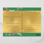 Carte de invitation en papier d'aluminium (Verso)