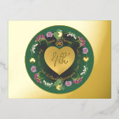 Carte de invitation en papier d'aluminium (Recto)