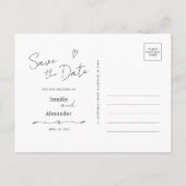 Carte de invitation moderne horizontale pour sauve (Dos)