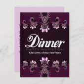 Carte de invitation pour dîner modèle (Devant / Derrière)