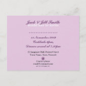 Carte de invitation pour dîner modèle (Dos)