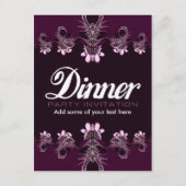Carte de invitation pour dîner modèle (Devant)