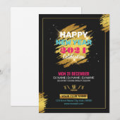 Carte de invitation pour la soirée du Nouvel An (Devant / Derrière)