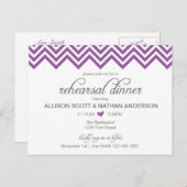 Carte de invitation pour le dîner de répétition Pu (Devant / Derrière)