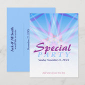 Carte de invitation pour soirée spéciale modèle (Devant / Derrière)