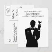 Carte de invitation pour témoin ou garçon d'honneu (Devant / Derrière)