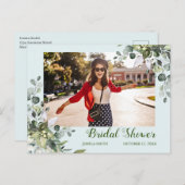 Carte de invitation pour une fête de mariage au th (Devant / Derrière)