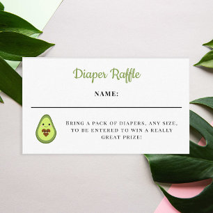 Carte de jachère Kawaii Avocado Baby shower mignon