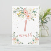 Carte de jalon mensuelle pour la petite fille (Debout devant)