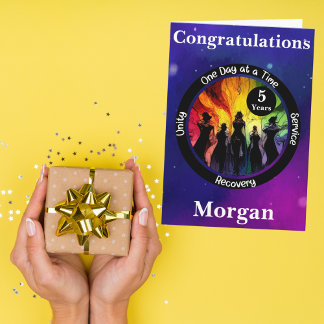 Carte de jalons de sobriété personnalisée LGBTQ++