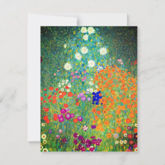 Carte de jardin aux fleurs Gustav Klimt