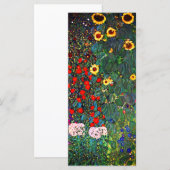 Carte de jardin aux fleurs Gustav Klimt (Devant / Derrière)