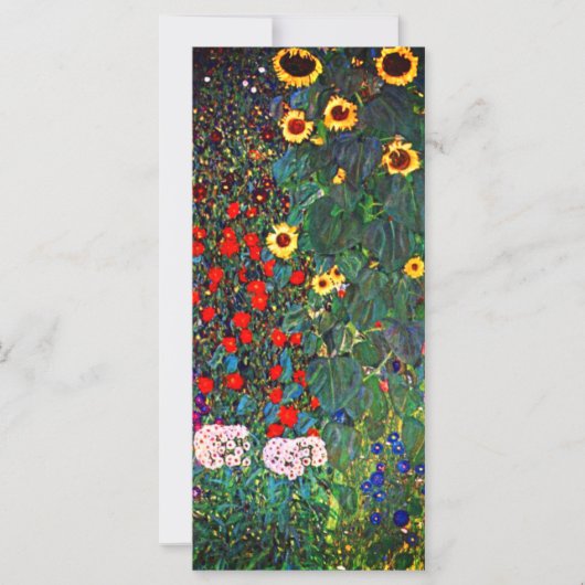 Carte de jardin aux fleurs Gustav Klimt (Devant)