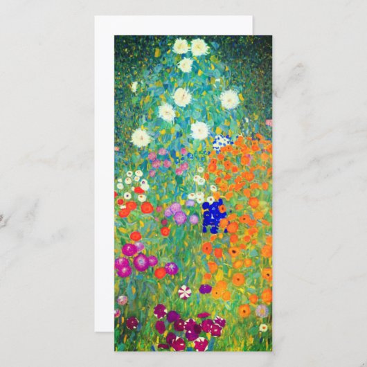 Carte de jardin aux fleurs Gustav Klimt (Devant / Derrière)