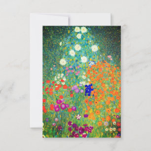 Carte de jardin aux fleurs Gustav Klimt