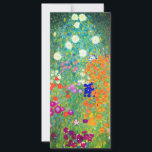Carte de jardin aux fleurs Gustav Klimt<br><div class="desc">Carte représentant le Jardin des fleurs de Gustav Klimt (1906). Un beau jardin de fleurs violettes,  rouges,  blanches,  bleues et oranges. Un grand cadeau pour les amateurs d'art Art Nouveau et autrichien.</div>