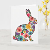 Carte de jardin de fleurs d'animaux de printemps (Fleur jaune)