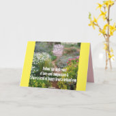 Carte de Jardin de Fleurs de Citation d'Amour et d (Fleur jaune)