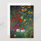 Carte de jardin de fleurs de Gustav Klimt (Devant / Derrière)