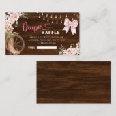 Carte de jauge à couches florales en bois rustique (Devant / Derrière)