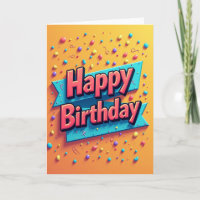 Carte de Jelly d'anniversaire festive
