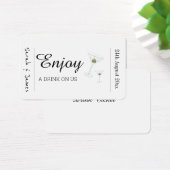 Carte de jeton de réception du Mariage bar de bill (Bureau)