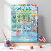 Carte de jeu 4 juillet Bingo