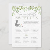 Carte de jeu à double Baby shower pour écureuil Wo (Devant)