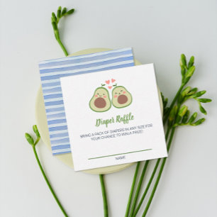 Carte de jeu à rabat Baby shower Avocado