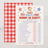 Carte de jeu ABC bébé patriotique (Devant / Derrière)