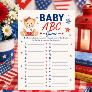 Carte de jeu ABC bébé patriotique