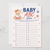 Carte de jeu ABC bébé patriotique (Devant)