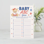 Carte de jeu ABC bébé patriotique (Debout devant)