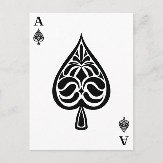 Carte de jeu Ace of Spades Black and White (Devant)