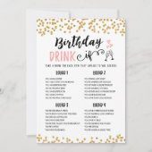 Carte de jeu anniversaire BOIS SI modifiable (Devant)