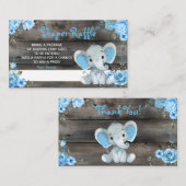 Carte de jeu Baby shower de chaudière éléphant gar (Devant / Derrière)