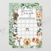 Carte de jeu Baby shower de Chien Chien Coquelicot (Devant / Derrière)