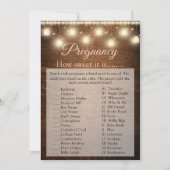 Carte de jeu Baby shower de grossesse pour bébé en (Devant)