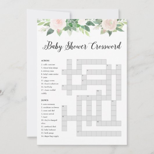Carte de jeu Baby shower DEVON (Devant)