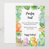 Carte de jeu Baby shower Dinosaur Chasse au Pacifi (Devant / Derrière)