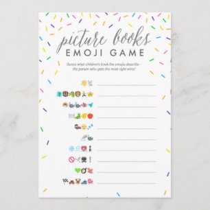 Carte de jeu baby shower Emoji - Livres photos