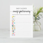 Carte de jeu baby shower Emoji Pictionary (Debout devant)